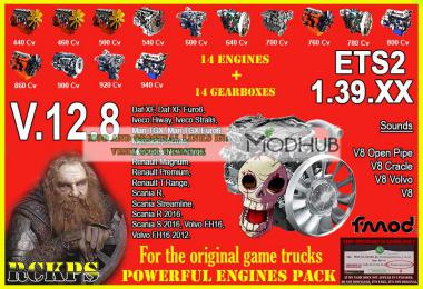 Pack Powerful engines + gearboxes v12.8 for 1.39.x