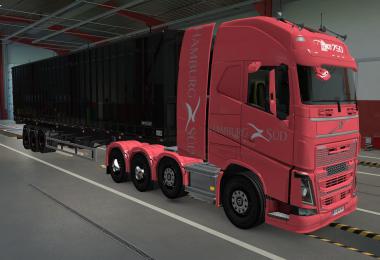 SKIN VOLVO FH16 2012 8X4 HAMBURG SUD RED 1.39