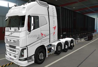 SKIN VOLVO FH16 2012 8X4 HAMBURG SUD WHITE 1.39