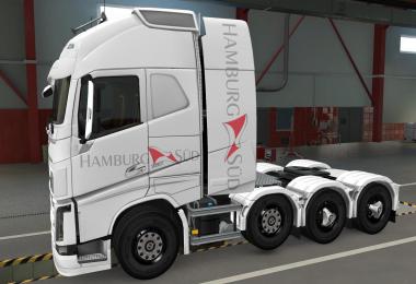 SKIN VOLVO FH16 2012 8X4 HAMBURG SUD WHITE 1.39