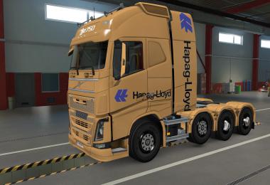 SKIN VOLVO FH16 2012 8X4 HAPAG LLOYD ORANGE 1.39