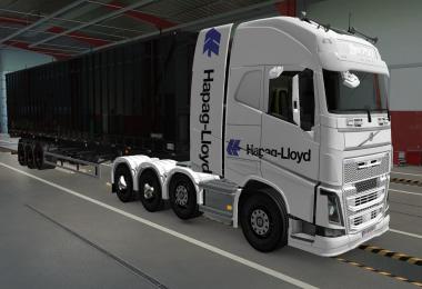 SKIN VOLVO FH16 2012 8X4 HAPAG LLOYD WHITE 1.39