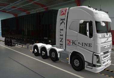 SKIN VOLVO FH16 2012 8X4 K-LINE WHITE 1.39