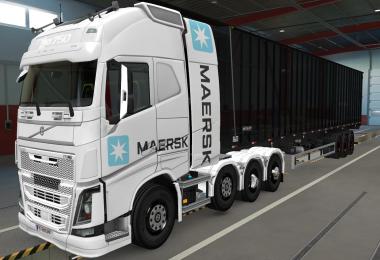 SKIN VOLVO FH16 2012 8X4 MAERSK WHITE 1.39