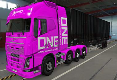 SKIN VOLVO FH16 2012 8X4 ONE PINK 1.39