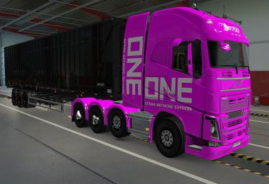 SKIN VOLVO FH16 2012 8X4 ONE PINK 1.39