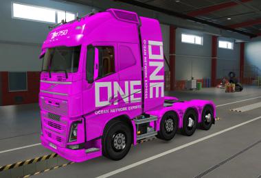 SKIN VOLVO FH16 2012 8X4 ONE PINK 1.39