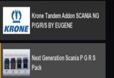 Tandem Krone for Scania NG P/G/R/S v1.1 By Eugene 1.39