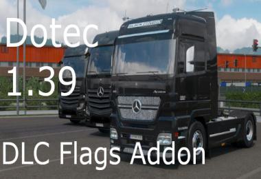 DLC Flags Addon for MB Actros MP2 Black Edition v1.0