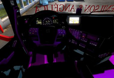 INTERIOR VOLVO FH16 2012 PINK AND BLACK 1.39