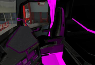 INTERIOR VOLVO FH16 2012 PINK AND BLACK 1.39