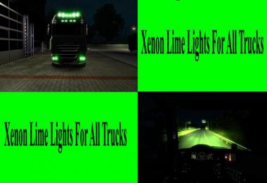 Lime Green Xenon Lights for all Trucks v1.0