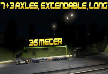 Long Low Bed (7+3 Axles, Extendable, Long) MP 1.39.x