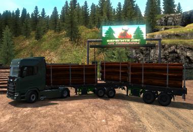 Pack double trailers for the map Russian open spaces v9.0