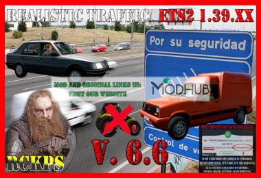 Realistic Traffic v6.6 For ETS2 1.39.x