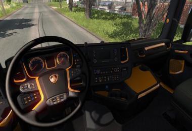 Scania Black - Orange Interior v1.0 1.39.x