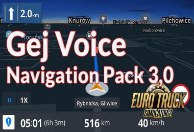 Gej Voice Navigation Pack ETS2 v3.0