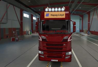 BIG LIGHTBOX SCANIA R AND S 2016 HAPAG LLOYD ORANGE 1.39