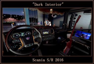 Dark Interior for Scania S/R 2016 v1.0