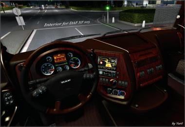 Interior for DAF XF 105 Mahogany v1.1