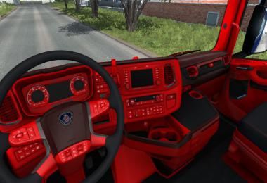 Red and Black Interior for Scania v1.0