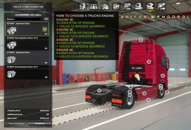 Scania 730HP Engine For All Trucks Mod v1.0 For ETS2 Multiplayer 1.39