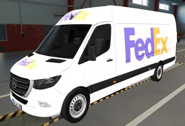 SKIN MERCEDES-BENZ SPRINTER 2019 FEDEX 1.39