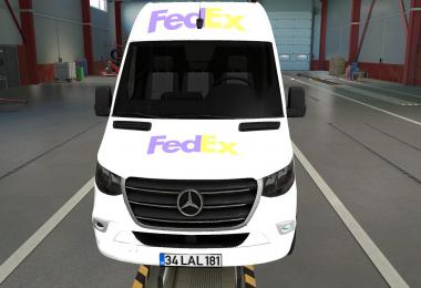 SKIN MERCEDES-BENZ SPRINTER 2019 FEDEX 1.39