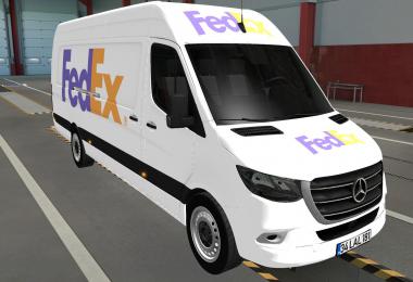 SKIN MERCEDES-BENZ SPRINTER 2019 FEDEX 1.39