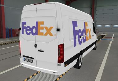 SKIN MERCEDES-BENZ SPRINTER 2019 FEDEX 1.39