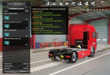 Volvo 750HP Engine For All Trucks Mod v1.2 For ETS2 Multiplayer 1.39