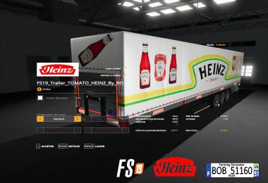 FS19 Trailer TOMATO HEINZ By BOB51160 v1.0.0.0