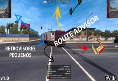 ROUTE ADVISOR AND RETROVISORES FOR ETS2 v1.0