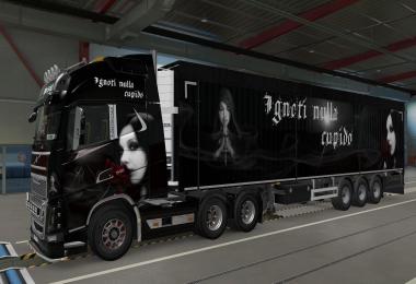 Skin for Volvo FH16 2012 and trailers Gothic Woman 1.40