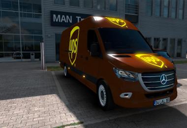 SKIN MERCEDES-BENZ SPRINTER 2019 UPS ETS2 AND ATS 1.39