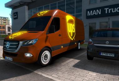 SKIN MERCEDES-BENZ SPRINTER 2019 UPS ETS2 AND ATS 1.39