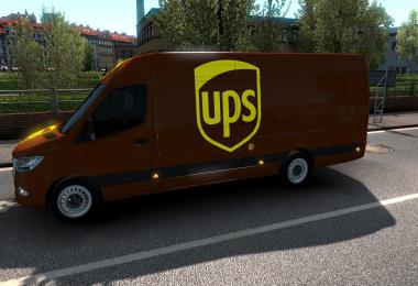 SKIN MERCEDES-BENZ SPRINTER 2019 UPS ETS2 AND ATS 1.39