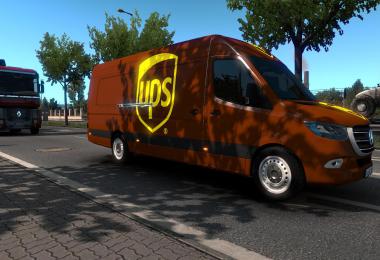 SKIN MERCEDES-BENZ SPRINTER 2019 UPS ETS2 AND ATS 1.39