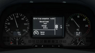 Mercedes-Benz Actros 2009 Realistic Dashboard Computer 1.42