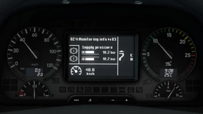 Mercedes-Benz Actros 2009 Realistic Dashboard Computer 1.42