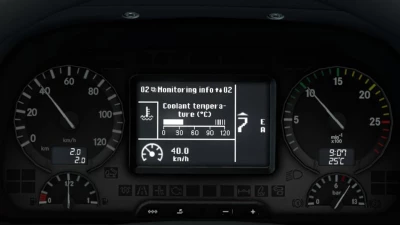 Mercedes-Benz Actros 2009 Realistic Dashboard Computer 1.42