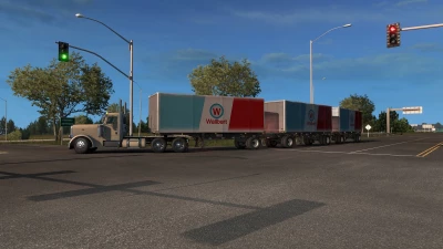 Multiple Trailers in Traffic - ATS - v1.42