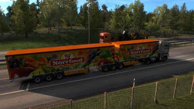 Multiple Trailers in Traffic - ETS2 - v1.42