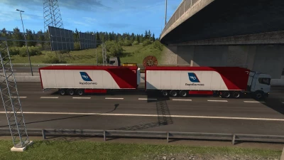 Multiple Trailers in Traffic - ETS2 - v1.42