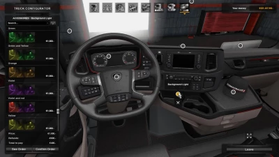 Scania R & S Background Lights & V8 Back Panels 1.42