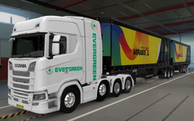 SKIN SCANIA S 2016 8X4 EVERGREEN WHITE 1.42