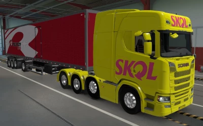 SKIN SCANIA S 2016 8X4 SKOL BY RODONITCHO MODS 1.42