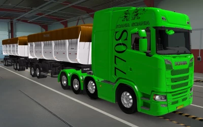 SKIN SCANIA S 2016 8X4 SPECIAL EDITION 770S GREEN 1.42