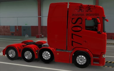 SKIN SCANIA S 2016 8X4 SPECIAL EDITION 770S RED BY RODONITCHO MODS 1.42