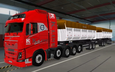 SKIN VOLVO FH16 2012 8X4 K-LINE RED 1.42